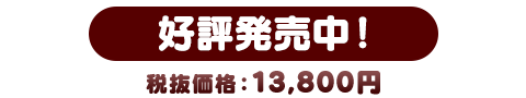 税抜価格13,800円で好評発売中！