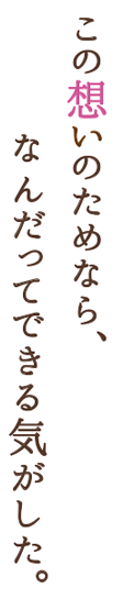 この想いのためなら、何だってできる気がした。